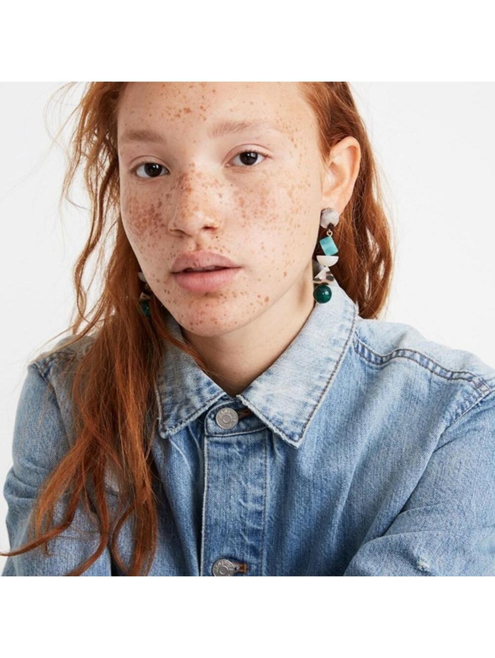 Madewell Geometric Stack Statement Earrings - Picture 5 of 5